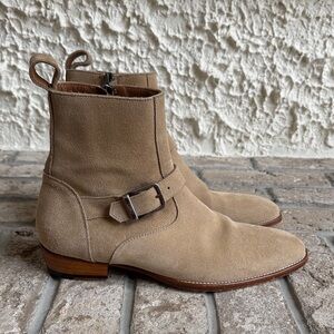 Oro Strap Red Bottom Suede Boot